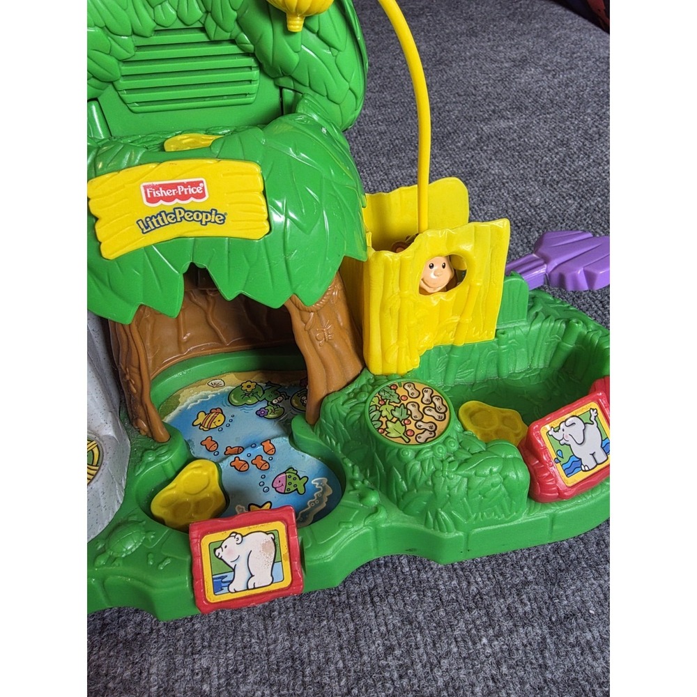 Fisher Price Little People Animal Sounds Zoo,  Playset 2001 Tested WORKS - Picture 4 of 8